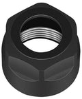 Pro Grade ER16A Collet Clamping Nut Set, 5Pcs Durable Nuts For ER CNC Milling Chuck Lathe, detailed black finish nut close-up