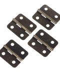 Sturdy Rotating Concealed Hinge Set 4 Pack 30x26mm Iron Vintage Style Furniture Hinges in black metal finish.