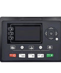 Auto Start Controller For Generator Control Panel 1 Piece CAN Bus Ready Process Controller, black front view with display and buttons