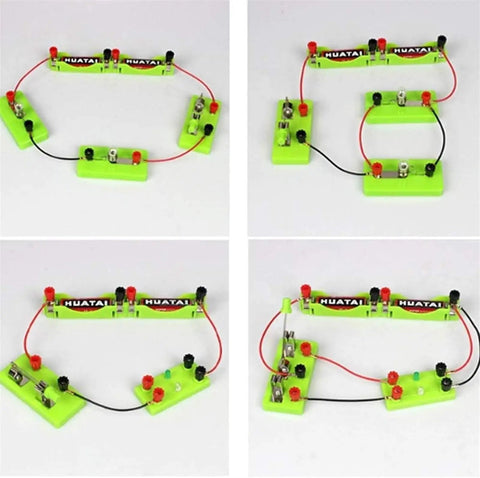 Hands On Wind Turbine And Electromagnet Lab Kit For Fun STEM Exploration Build Your Own Generators Circuits And Fans In A Complete Electrical Lab Box For Classrooms And Home Learning showing interconnected circuit boards.