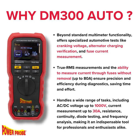 Automotive Digital Multimeter With 80 Amp Fuse Test You Can Do Without Removal No Pull Required Built In Fuse Voltage Drop