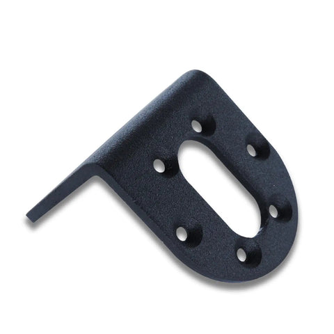 Rock Solid 37mm Gear Motor Mounting Bracket with vibration resistant aluminum frame, angled view of frame showing mounting holes.
