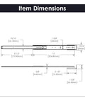 Dimensions of Bottom Centered Drawer Slide Mount For Cabinets And Dressers, Beefy Heavy Duty Center Drawer Track, 14 Inch