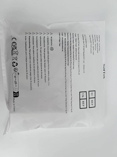 Back view of packaging for Copper Rivets And Burrs Kit, 20 pieces in 14mm and 19mm, includes caution and contact details.
