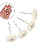 Mini polishing brush set for sinks and metal hardware, featuring nylon and steel pads for detailed buffing.