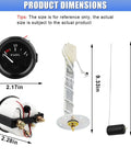 52mm Fuel Sending Unit 12V 240-33 Ohm Level Sensor With LED Backlit Gas Gauge Pointer Universal Auto Fuel Tank Meter For Cars Trucks RVs Boats Motorcycle Durable Corrosion Resistant Sender Built For Gasoline And Diesel, dimensions shown