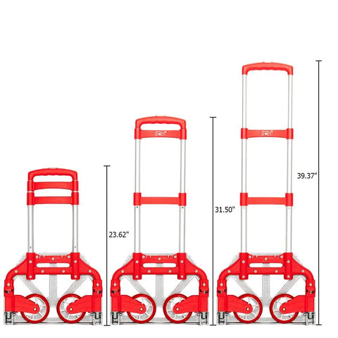 Slick Folding Hand Truck Dolly With 165 Lb Capacity And Telescoping Handle Dang Lightweight Portable Cart With Smooth Rubber Tires For Groceries Luggage Or Moving Tasks That Roll Easy No Sweat