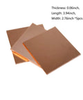 Four copper plated boards stacked with dimensions text. Ten Pack Single Sided Copper Clad Laminate Circuit Prototyping Boards 7 By 10 Cm.