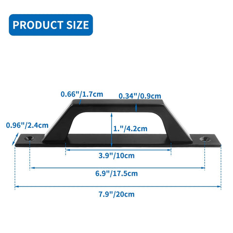 2 Pack Sliding Barn Door Handle 7.9 Inch Aluminum Alloy Door Pull For Sliding Barn Gate Cabinet Closet Drawer Garage Shed Black