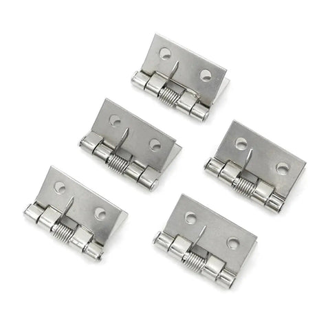 5 pieces from 20 Pack Heavy Duty Self Closing Door Hinges With Iron Spring for Home Use Industrial Grade Steel Quiet Close Hardware