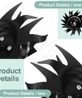 Close-up of black 1622 Power Tiller Tines That Fit Most Tiller Cultivators, deep tilling blades for garden soil preparation.