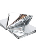 Silver Emergency Survival Reflective Blanket For Camping And Hiking Packable Thermal Shield shown unfolded, highlighting material