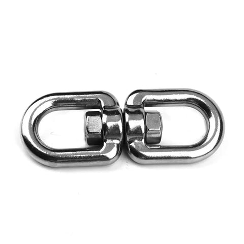 Hardcore 304 Stainless Steel Double Eye Swivel Anchor Link For Marine Boat Rigging Heavy Duty Hardware Built Like A Tank To Crush Any Load Without Rusting Out Zero Hassle Performance That Lasts Forever