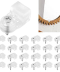 Premium Clear Glass Retainer Clips With Corrosion Proof Stainless Screws Twenty Five Pack of clear clips and screws for easy installation.