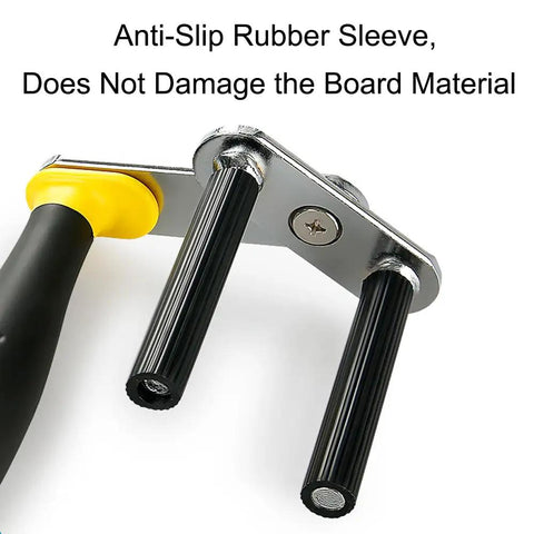 Close-up of the anti-slip rubber sleeve on Built Like A Tank Portable Drywall Panel Lifter for safe handling of materials.