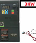380V Economical VFD Variable Frequency Drive Inverter 1.5KW 2.2KW 3KW 4KW 5.5KW Motor Speed Controller With PLC Ready 321-3KW 1Ph To 3Ph Power Converter, 3KW front view