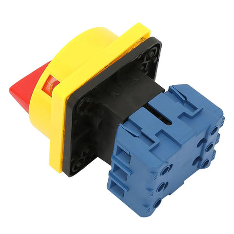 Up To 32A Rotary Switch With 3 Pole 2 Position Disconnect Rotary Cam Selector for Industrial Power Control, side view