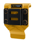 Beefy Drill Belt Clip And Tape Measure Holder For Tool Belts, Universal Clip On Carry For Impact Drivers, Yellow Aluminum Steel Construction