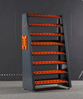 8 Row Large Capacity CNC Tool Holder Rack And Storage Cabinet And Storage System for workshop with rugged ABS shelving.