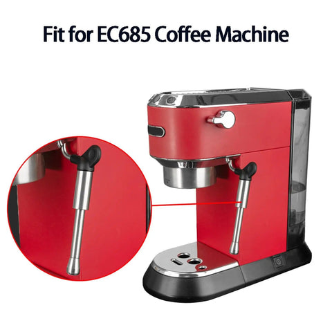 High Temp Steam Wand And Milk Frothing Hose Kit for EC685 Coffee Makers with red stainless steel espresso machine