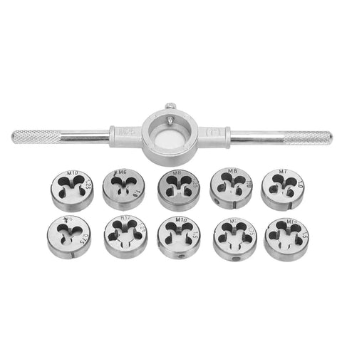 Heavy Duty Screw Thread Tap Die Set With Machined Teeth For Mechanical Manufacturing Gear Up Your Workshop With Top Tier High Hand Tools That Hit Hard And Deliver Perfect Threads Every Time On Any Metal Job You Got. tap die holder with metric dies