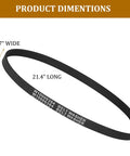 Heavy Duty Washer Drive Belt For Top Load Machines Quick Swap Compatible With Whirlpool And Maytag, 21.4 inches long, 0.47 inches wide.