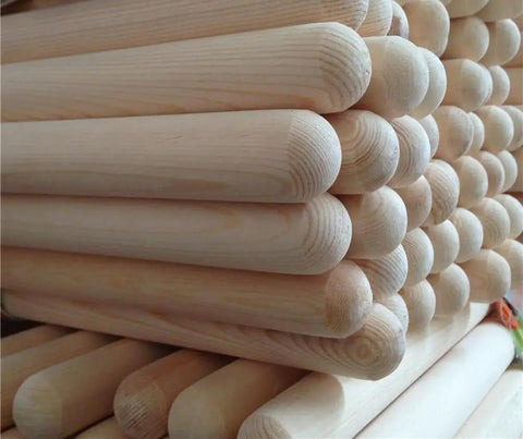 Replacement Wood Pole And Connector Set For Canvas Teepee Tent, 68 Inch Total Length, natural Zealand wood, sanded smooth poles