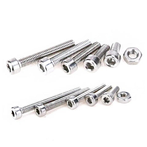 420 Pieces M2 And M3 Stainless Steel Hex Socket Head Cap Screws And Nuts Kit With Organizer Box 304 Stainless Fasteners Set