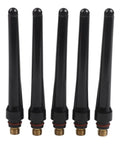 Dope 15 PCS Tig Back Cap Kit Fits Wp 17 18 26 Torch With Brass Bakelite Rubber Covers Perfect For Premium Welding Gear And Seamless Operation showing black torch back caps.