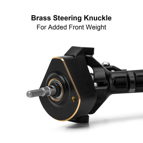 7mm Planet Front And Rear Axles With Scale Hydraulic Steering And Double Joint Shafts For 1/18 TRX4M RC Crawler Upgrade Black Durable Scale Ready For Tough Trails