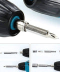 Close-up of precision bit and attachment from Cordless Lithium Electric Hammer Drill And Impact Driver Kit.