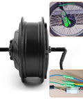 Side view of Front Drive Ebike Hub Motor 36V 48V 500W Brushless Gear Electric Bicycle Hub Motor For Easy Conversion