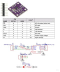 Diagram and schematic of Digital Potentiometer Module TPL0501 100K Adjustable Dope SPI Interface with pin layout