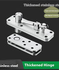 Discreet Stainless Steel Rotating Axis Concealed Door Hinge For Wooden Doors Up And Down Secret Hinge Set With Screws