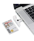 SCR3500 USB Smart Card Reader For ID1 ISO 8716 Cards, Compact Dongle Design, connected to laptop for secure access