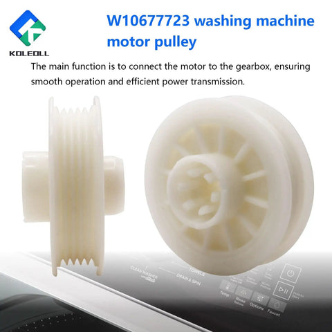 Heavy Duty W10677723 Washing Machine Motor Pulley Runs Like A Charm For Quiet Cycles And No Sweat Weekend Swaps, white plastic design.