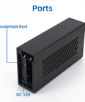 Ready To Roll External Pcie To Thunderbolt 3 4 Adapter With Usb4 showing ports on aluminum chassis for easy connections.