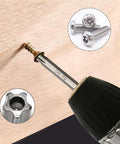 Straight Up Durable 14 Piece Torx Security Star Screwdriver Bits Set Built Like A Tank With S2 Steel 5 Point tip in action with screws.