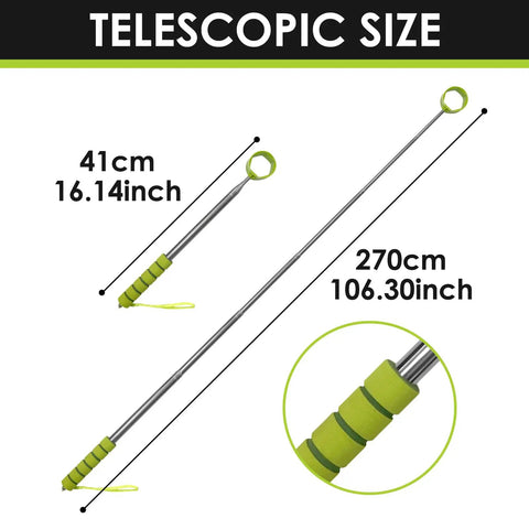 Your Go To 15 Foot Extendable Golf Ball Retriever With Telescoping Aluminum Shaft Lightweight Pick Up Tool for Golfers