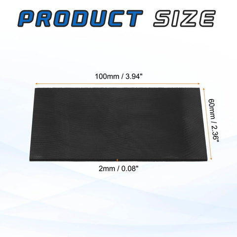 Rectangle Graphite Block For Melting Casting And Electrolysis High Purity Graphite Electrode Plate Sheet 100x60x2mm Pack Of 5 Black Color