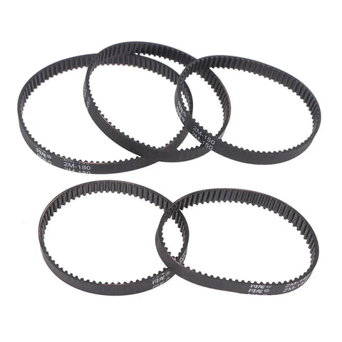 Two Pack 2GT 2M Timing Drive Belts, 6mm Wide Synchronous Belt For Vacuum Cleaners, Fits 140 142 150 160 180mm Circumference, Precise Tooth, Durable Conveyor Spare Part Replacement, black toothed rubber belts