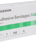 Box packaging of Adhesive Spot Bandage 1 Inch Round Tan Medi Pak Performance Sterile Latex Free Sheer Fabric Easy Stick Medical Grade First Aid Bandage Sold Per Box For Quick Wound Coverage No Fuss