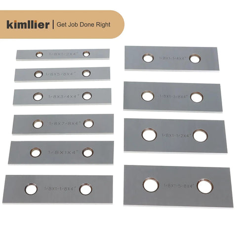 Ten Pairs Of Four Inch Steel Parallel Gauge Blocks One Eighth Inch Thick With Accuracy Of 0.0002 Inch Ideal For Machinists And DIY Enthusiasts Pro Grade For Precision Work In CNC Milling And Calibration Shipped In Wooden Or Plastic Box Randomly