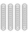 48 Pack M10 X 16 Millimeter 304 Stainless Steel Shim Washers and Precision Thin Spacers displayed in rows.