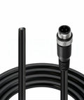 M12 4-Pin A-Coded Aviation Connector Cable For Sensor And Actuator Devices, Male, Shielded PVC-C Cable Coiled