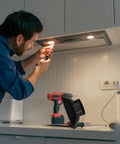 SOIMISS Plastic Easy Install Adapter With Square Bottom Vent For Dust Collection And HVAC Exhaust Systems in a DIY kitchen setup.