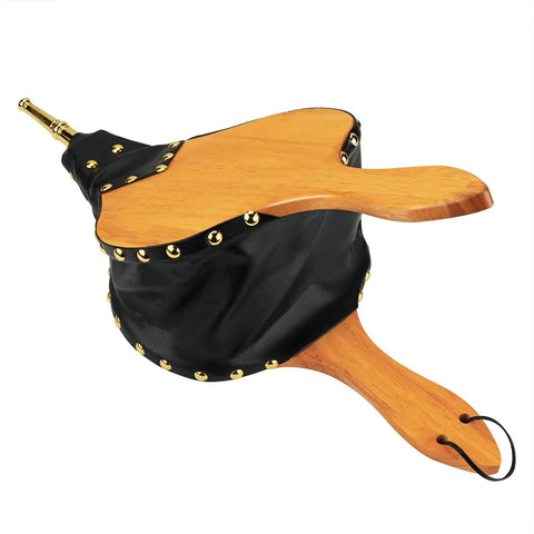 Heavy Duty 19 Inch Fireplace Bellows For Home And Camp, Large Wood Fire Blower with wooden handle and zinc nozzle.
