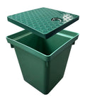 Underground Splice Box With Solid Inspection Cover And Deep Plastic Enclosure For Cable Duct Access Electrical Junctions Drillable Tapered Wiring Box For Fast Pit Access And Quick Install