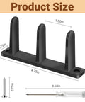 4-Piece Black Closet Door Floor Guide Set With Screws And Screwdriver For Smooth Sliding Closet Doors Fits 1-3/8 Inch Thick Doors