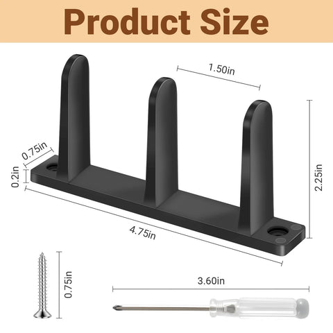 4-Piece Black Closet Door Floor Guide Set With Screws And Screwdriver For Smooth Sliding Closet Doors Fits 1-3/8 Inch Thick Doors